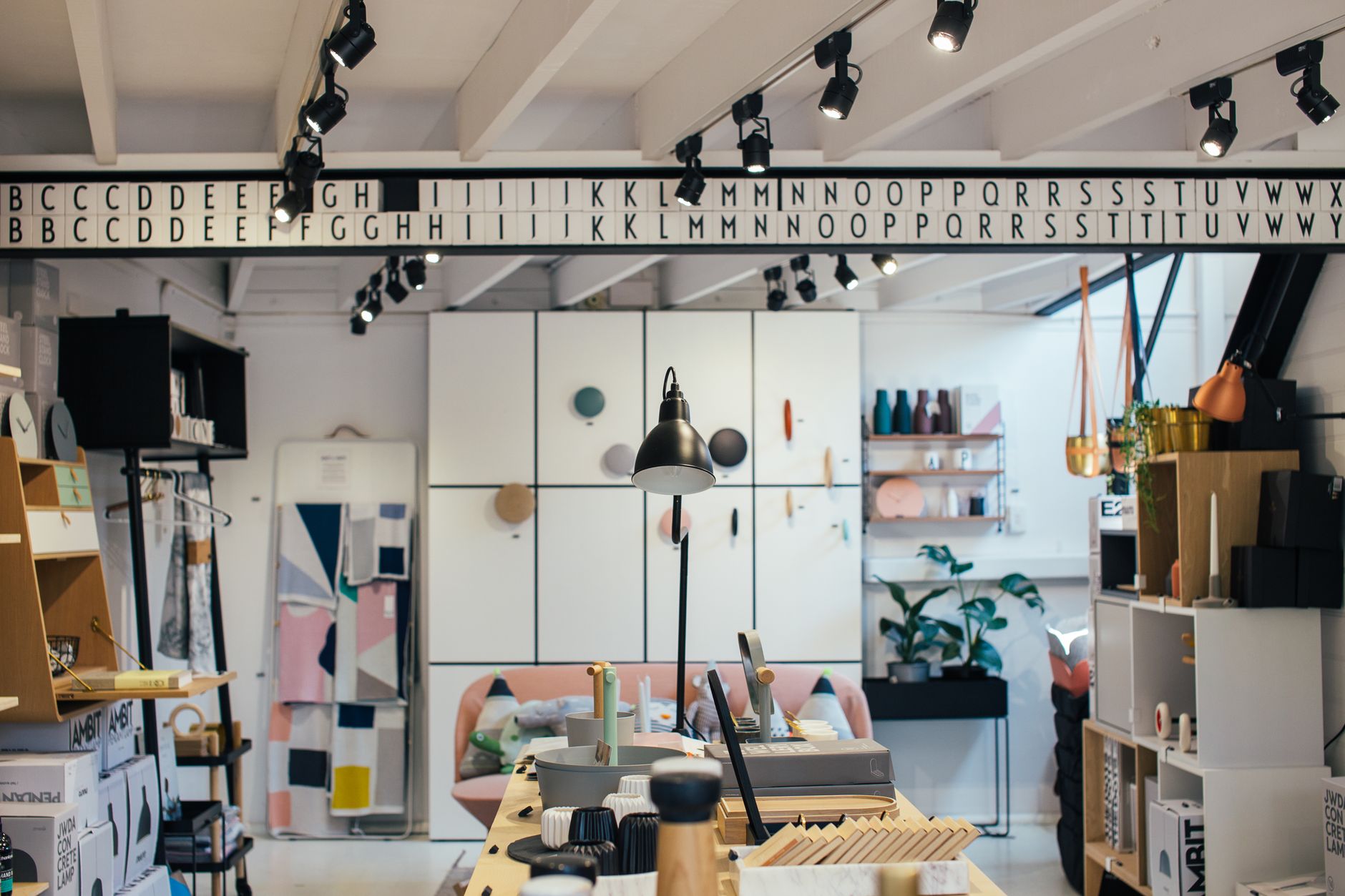 Interior of a shop displaying homeware